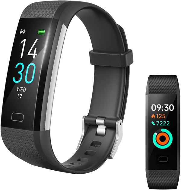 Fitness Tracker with Blood Pressure, Heart Rate, Blood Oxygen Monitor, Activity Tracker Sleep Monitor Smart Watch for
