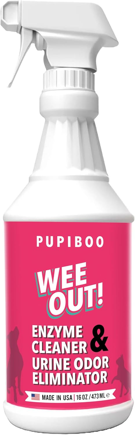 PUPIBOO Wee Out Pet Urine Enzyme Cleaner, Stain and Odor Eliminator for
