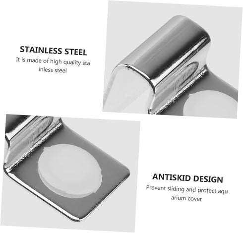 4pcs Fish Tank Cover Bracket - Stainless Supports for Glass Lid Support