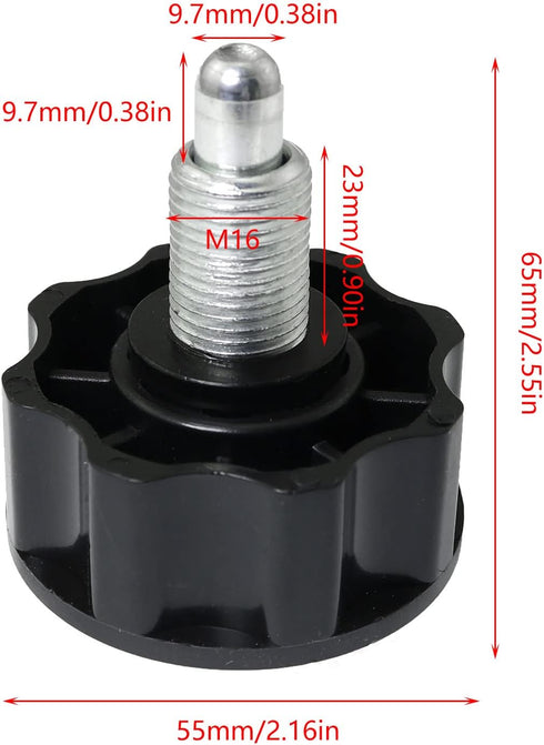 Pull-up Spring Knob Pop Pin Fitness Pop Pull Pin Knob M16 for Exercise Training Machines, Compatible with Stationary
