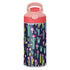 Wfrish 12 oz Cactus Flower Kids Water Bottle with Straw Lid Insulated Stainless Steel Travel Tumbler BPA-Free Pink