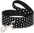 Buckle-Down Dog Leash, Daisies Scattered in Black White Yellow, 6 Feet Long, 0.5 Inch Wide