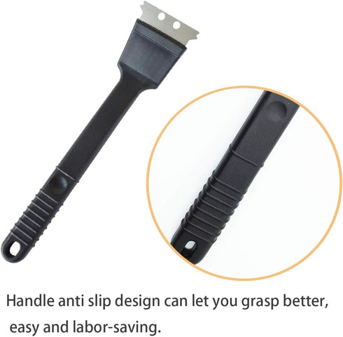 Stainless Steel Bird Droppings Cleaning Brush with Scraper, Birdcage Accessory for Parrot Pet Cage
