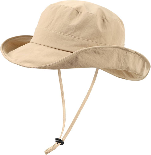 Waterproof Bucket Hats for Women Men - Foldable Brim UPF 50+ Floppy Cowboy Rain Hat for Hiking