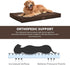Outdoor Waterproof Dog Bed - Orthopedic Bed for Extra Large Dogs, Egg Foam with Washable Oxford Cooling Cover, Brown