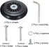 uxcell Luggage Wheels Replacement, 87 x 24 mm Rubber Swivel Caster Bearing Wheels Repair Kits for Suitcase, Inline Skate