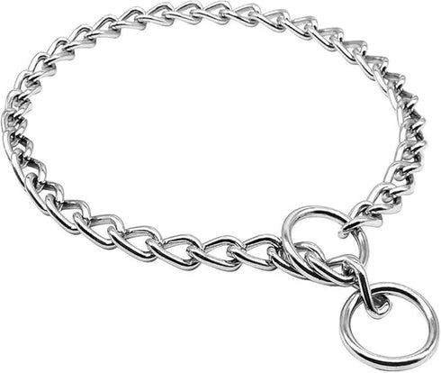 Stainless Steel P Chock Metal Chain Training Dog Pet Collars Necklace for Small Medium Large Dogs, 50cm