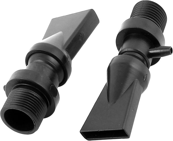 Aquarium Nozzle Water Outlet, Duckbill Return Pipe Plumbing for Fish Tank (Black, 2Pcs)