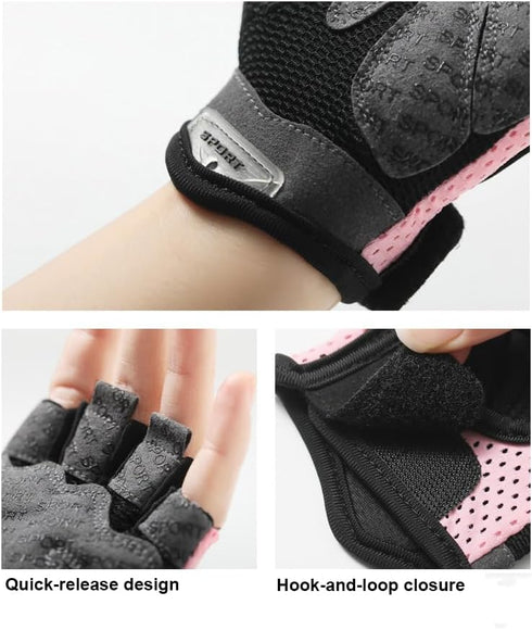 INOGIH Women's Lightweight Fingerless Gym Gloves - Ideal for Crossfit and Training