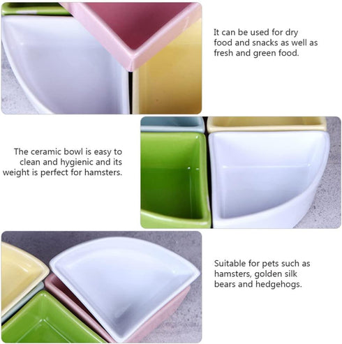 ULTECHNOVO Ceramic Small Animal Water Bowl - Prevent Tipping for Guinea Pig & Hamster Food Bowl