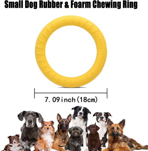 Dog Flying Disc, Indestructible Floating Ring Toys for Small Chewers, Durable Outdoor & Indoor Puppy Toy