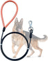 Chew Proof Heavy Duty Leash for Dogs Up to 250 Pounds, Metal Cable Lead with Soft Padded Handle, 10 Feet Long-Black