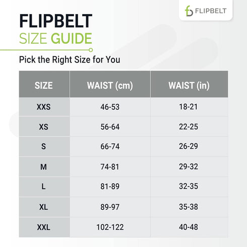 FlipBelt Men's Running Belt, Black, Size L