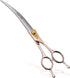 Fenice Peak Professional Curved Dog Grooming Scissors - 8'' Rose Gold 440C Stainless Steel Pet Cutting Shears