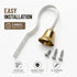 Communication GoldTiger Fixed Metal Dog Doorbell for Potty Training - Heavy Duty Steel Wall Mounted Dog Bell for Door