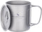 iBasingo 300ml Titanium Mug with Lid, Ultra-light Portable Camping Pot for Hiking & Picnic