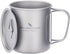 iBasingo 300ml Titanium Mug with Lid, Ultra-light Portable Camping Pot for Hiking & Picnic