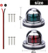 Stainless Steel LED Bow Navigation Lights for Small Boats (One Pair, Silver)