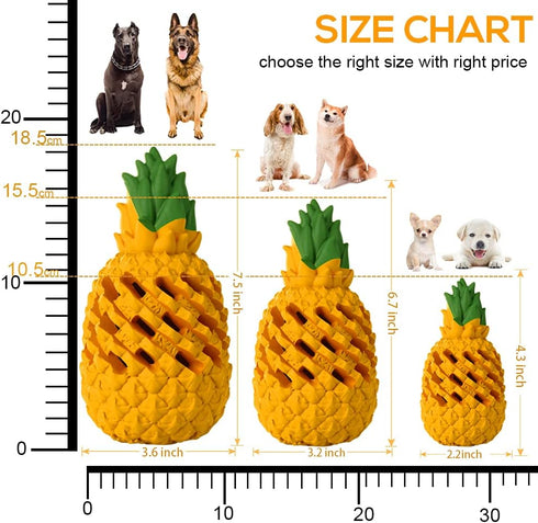 Dog Toy for Large Breeds, Indestructible Pineapple Treat Dispensing Toys for Aggressive Chewers (Large)