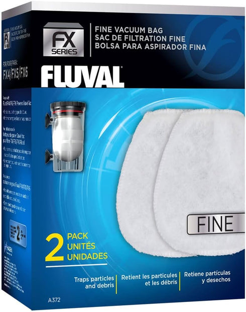 Fluval Fine Vacuum Bag for Gravel Cleaner Kit, 2 Pack, A372