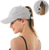 Womens Criss Cross Ponytail Hat, Quick Drying Baseball Cap with UV Protection