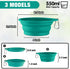 Rest-Eazzzy 2-Pack Silicone Collapsible Dog Bowls | BPA Free Portable Travel Bowl for Dogs and Cats (Green, Blue)