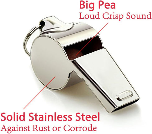 Whistle - Sports Whistles with Lanyard, Loud Crisp Sound for Coaches, Referees, and Officials