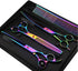 Purple Dragon 8.0" Titanium Multicolor Professional Pet Grooming Scissors Set - Straight, Thinning & Curved Scissors