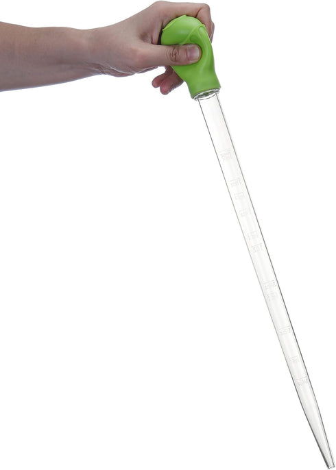 50 ML Coral Feeder Long Syringe, Aquarium Dropper Pipette for Marine Fish Feeding (Green/Long Syringe)