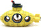 Yellow Submarine Style Bubble Maker Decoration for Fish Tank, Hiding Cave with Air Stone