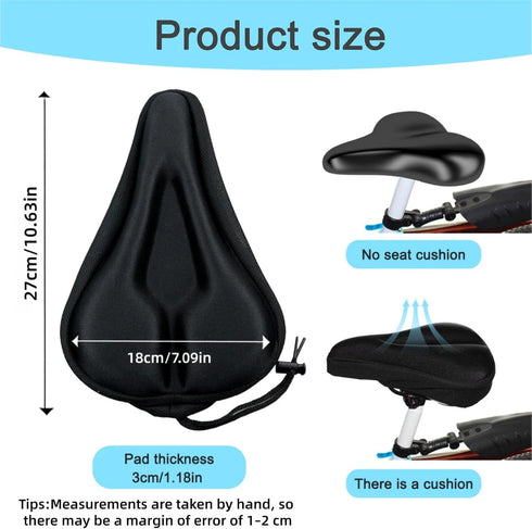 JLNGTHONG Bike Seat Cushion, Comfort Bicycle Seat Cover for Indoor and Outdoor, Universal Fit for Peloton, Stationary