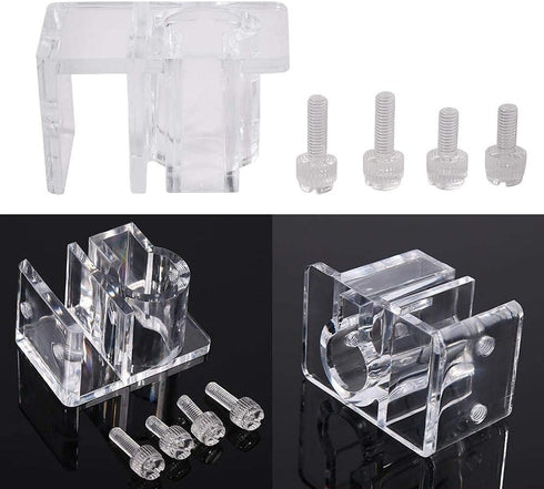 Zerodis Fish Tank Acrylic Pipe Clip Holder, Aquarium Filter Mount Tube Clip for Inflow/Outflow Tube