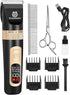 Dog Grooming Clippers Kit, Low Noise Electric Trimmer, 4-Speed & LCD, Cordless Rechargeable Hair Clippers for Thick