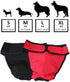NACOCO 2 Pack Female Dog Diapers, Adjustable Leakproof Sanitary Panties for Small Medium Large Dogs, Black&Red