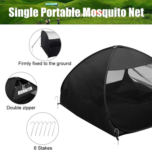 Single Person Pop Up Tent, 1 Person Mosquito Net Tent for Outdoor Use