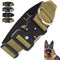 Tactical Dog Collar with Handle, Adjustable Nylon Design for Medium to Large Dogs, Quick-Release Alloy Snap Buckle