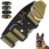 Tactical Dog Collar with Handle, Adjustable Nylon Design for Medium to Large Dogs, Quick-Release Alloy Snap Buckle