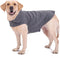 Fleece Dog Coat, Reflective Pet Jacket for Cold Weather, Extra Large to Small Pets (Grey, S)