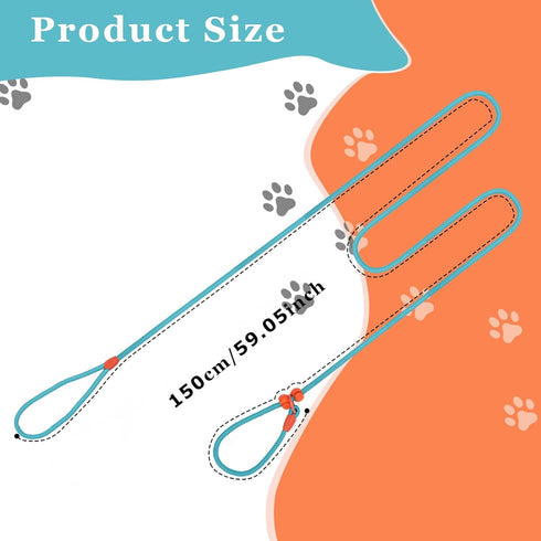 Slip Leads for Dogs, 5 FT Lightweight Rope Leash for Medium Dogs, No Pull Training Leash, Quick Put On and Take Off