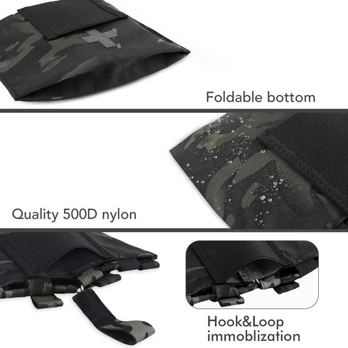 KRYDEX Tactical Blow Out Kit Bag, Medical Pouch IFAK with MOLLE and Belt Loop