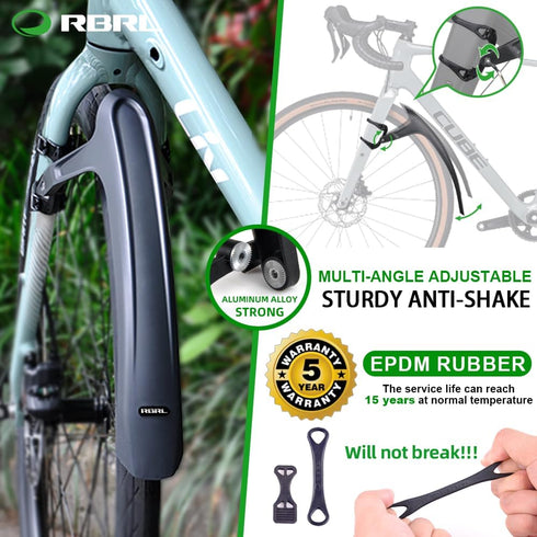 RBRL Quick Release Bike Fender Set, Adjustable Full Cover Bicycle Fenders for Gravel and Road Bikes, 28''
