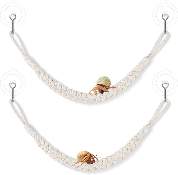 Tweruna 2 PCS Hermit Crab Climbing Toys, Hanging Hermit Crab Climbing Rope with