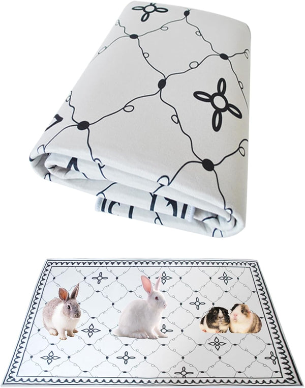 kathson Extra Large Rabbit Cage Liner,78.739.4in Reusable Guinea Pigs Rug Anti-Slip Dog