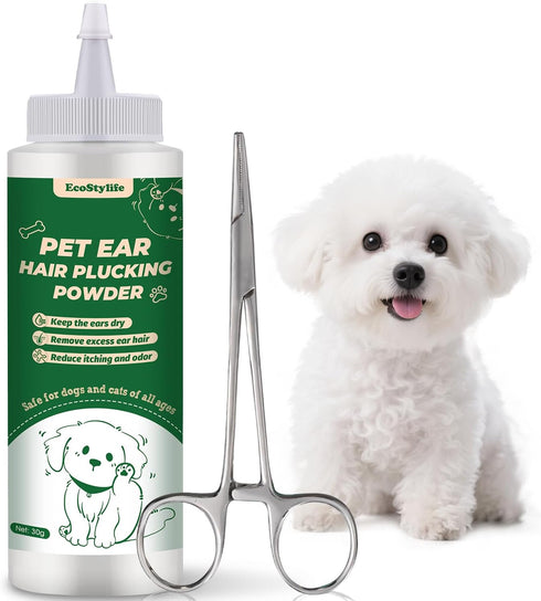 Dog Ear Plucking Powder & Hair Removal Tool Kit 30g Dog Ear