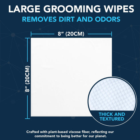 NOVEHA Dog Wipes - Odor Eliminating and Cleaning Grooming Wipes for Dog's Paws, Body, and Butt (360 Counts)
