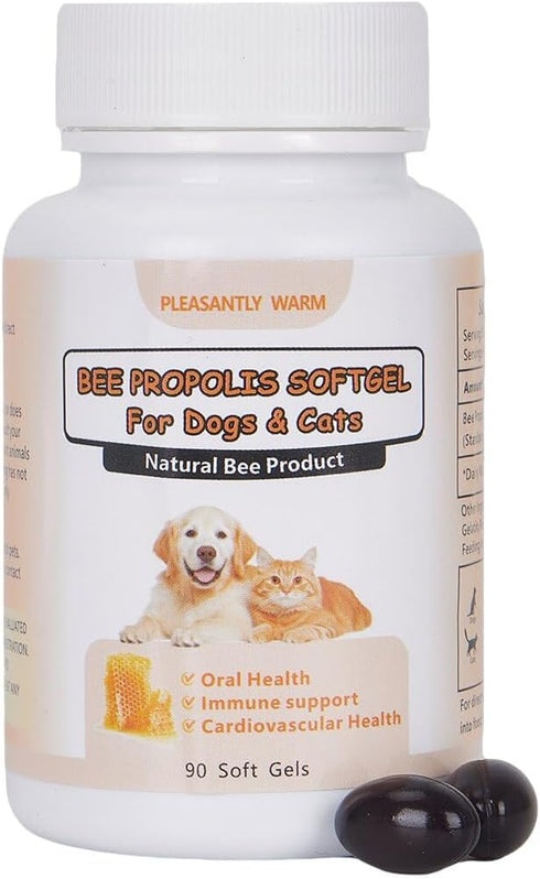 Pleasantly Warm Bee Propolis for Dogs & Cats, Daily Immune System Support, Oral Care,