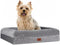 Small Orthopedic Dog Bed with Waterproof Cover, Removable Memory Foam Bolster, Soft Sofa Bed with Nonskid Bottom