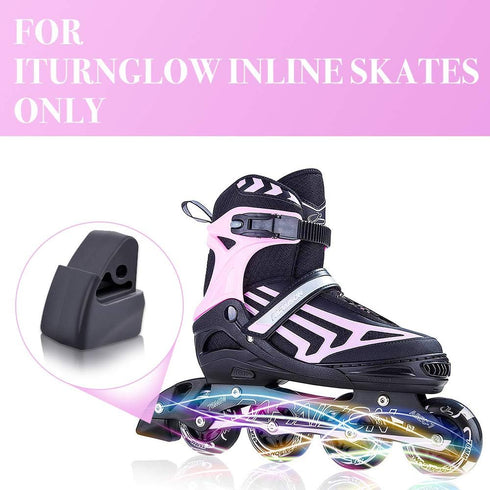 Kids Boys Adjustable Inline Skates with Brake Stopper, Replacement Rollerblade Brake Pads (Black)