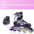 Kids Boys Adjustable Inline Skates with Brake Stopper, Replacement Rollerblade Brake Pads (Black)