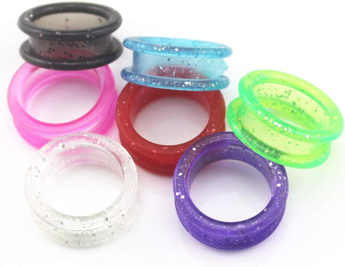7x Barber Hair Shears Scissors Finger Rings Grips Inserts - Dog Grooming Finger Thumb Soft Silica Rubber Insert for Pet Shears - Candy Colors by Dream Reach